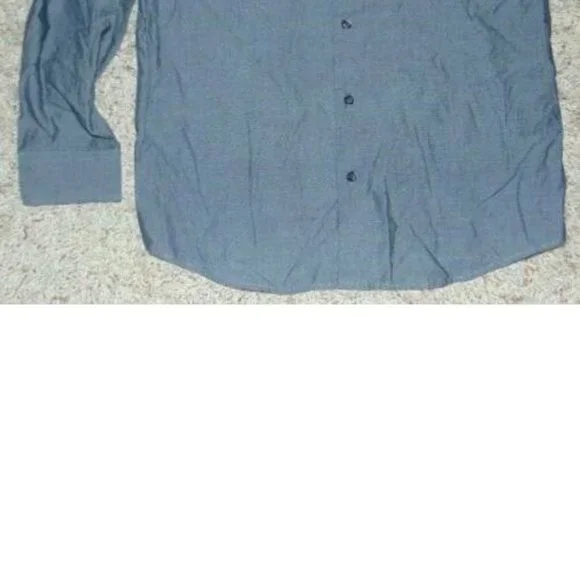 Boys Dress Shirt Chaps 14/16 Gray Long Sleeve Button Up Collared - Picture 3 of 4
